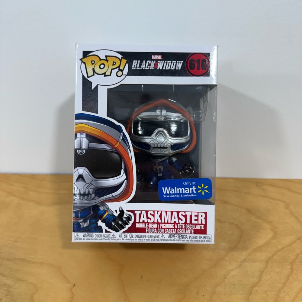 Funko Pop! Black Widow Taskmaster Figure - Black and Blue